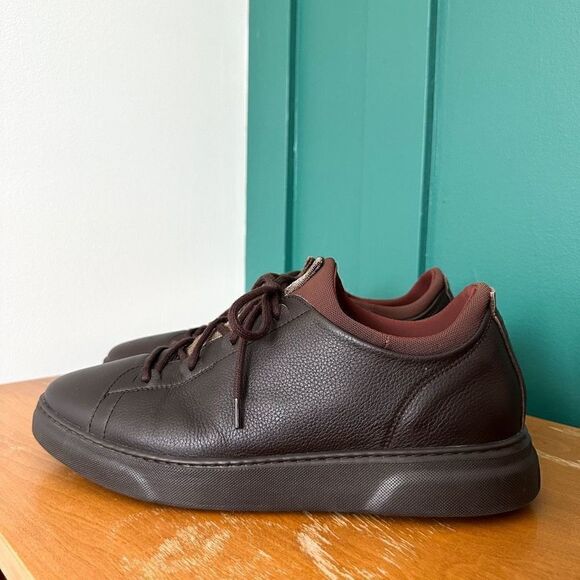 Samuel Hubbard Men’s Minimalist Flight Leather Sneaker Brown on Brown Lace-up - Picture 3 of 16